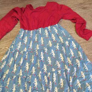 KicKee Print Long Sleeve Swing Dress girls 5/6